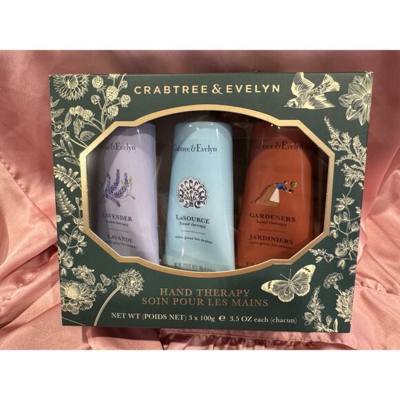 CRABTREE & EVELYN HAND THERAPY SET GARDENERS/LA SOURCE/LAVENDER & VERBENA 3.05OZ - Picture 4 of 4
